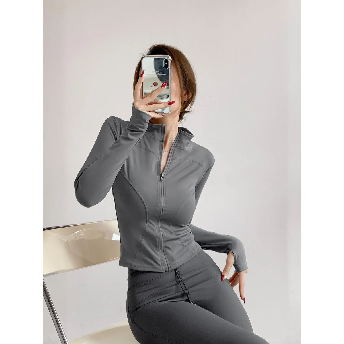 Core Long Sleeve Zip Top