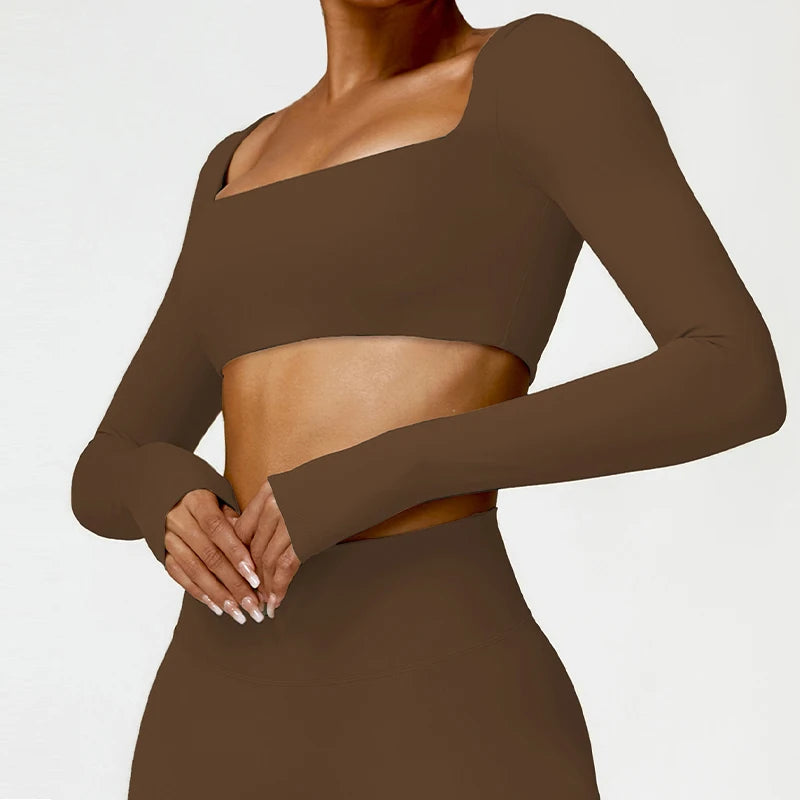 Core Long Sleeve Crop Top
