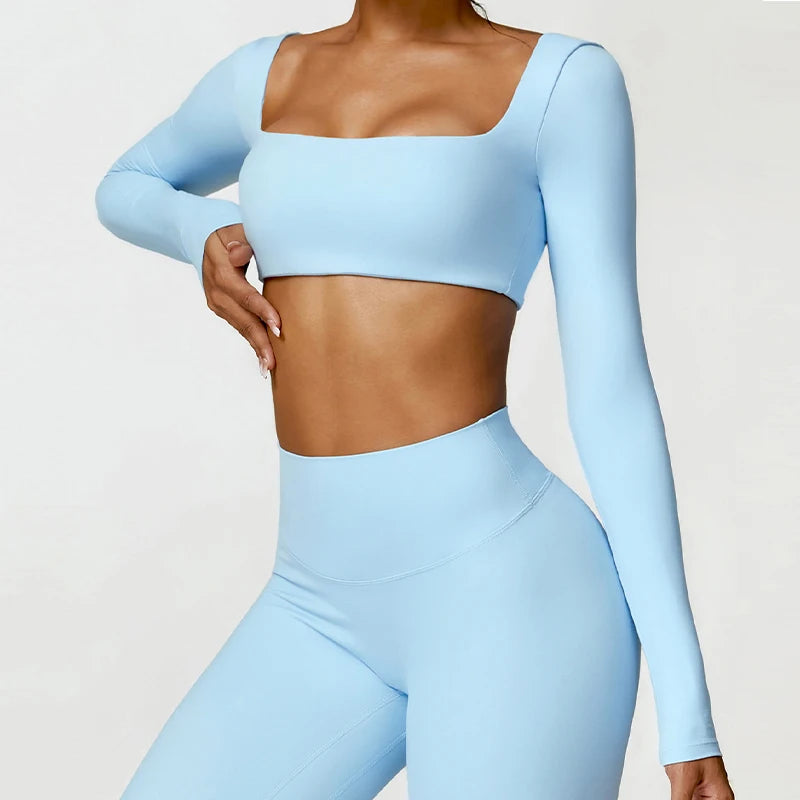 Core Long Sleeve Crop Top