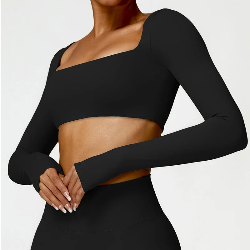 Core Long Sleeve Crop Top