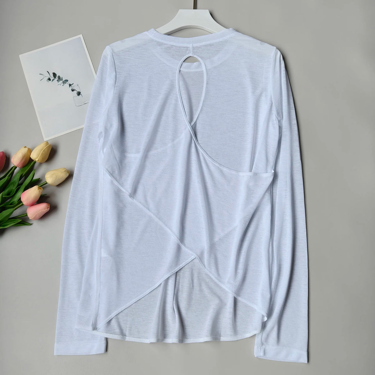 Elevate Crossover Back Long Sleeve Top
