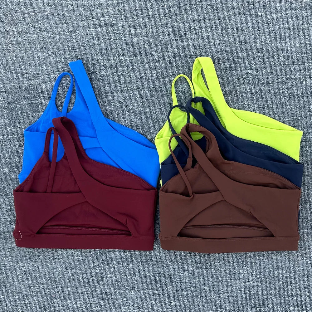 Core One Shoulder Sports Bra