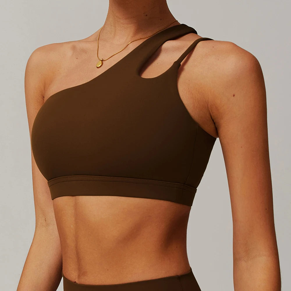 Core One Shoulder Sports Bra