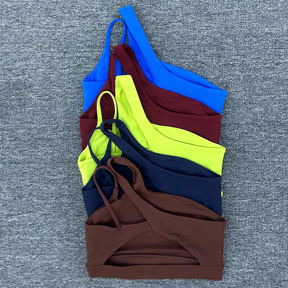 Core One Shoulder Sports Bra