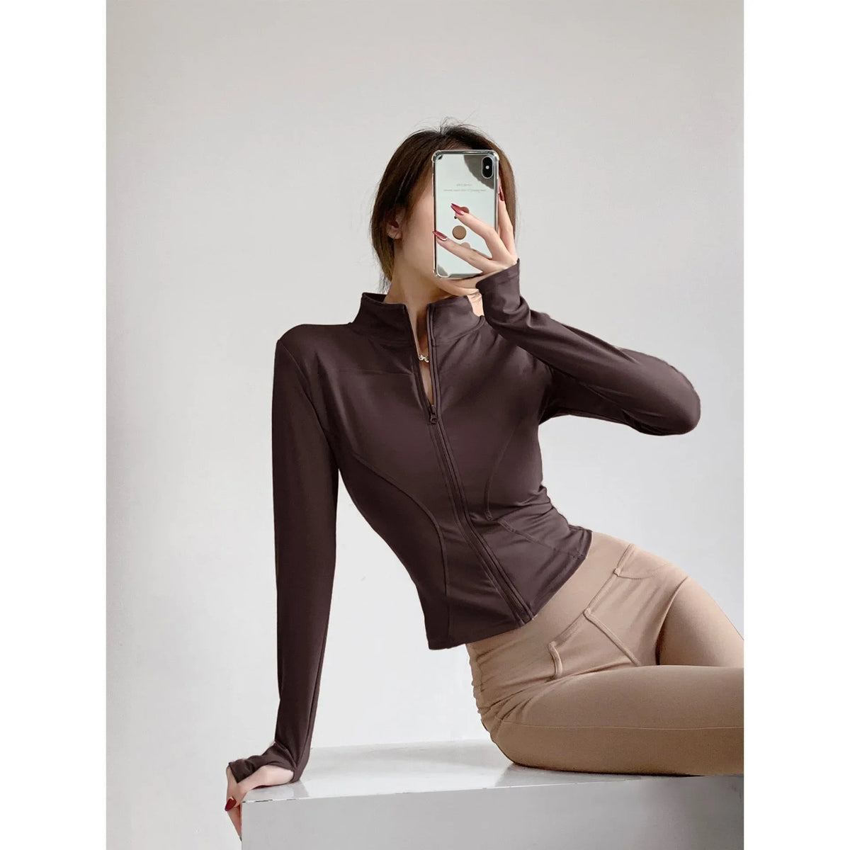 Core Long Sleeve Zip Top
