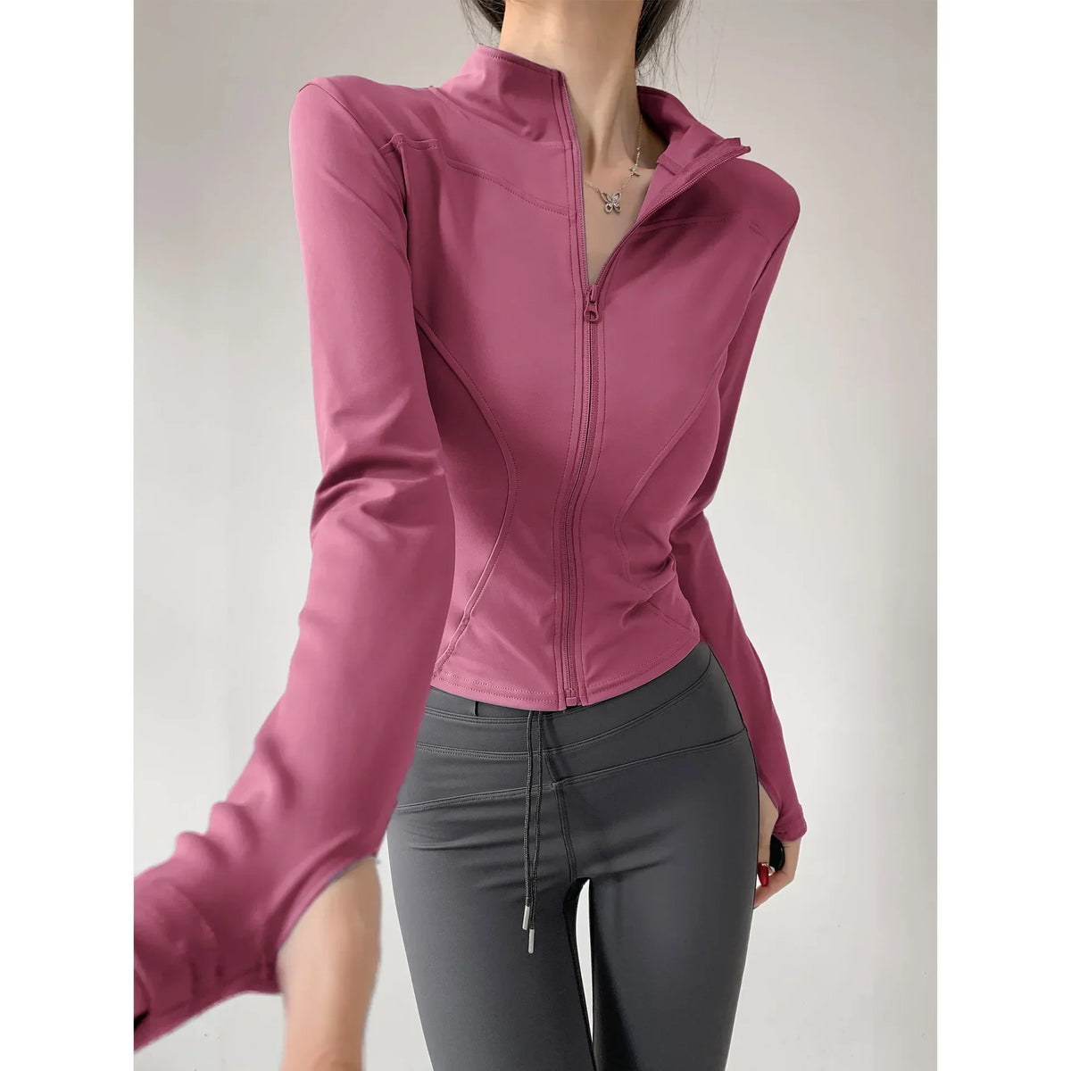 Core Long Sleeve Zip Top