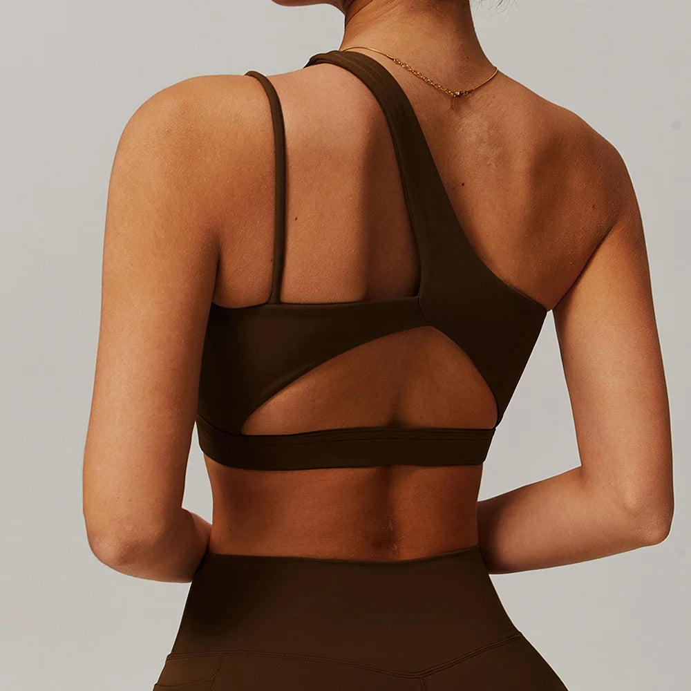 Core One Shoulder Sports Bra