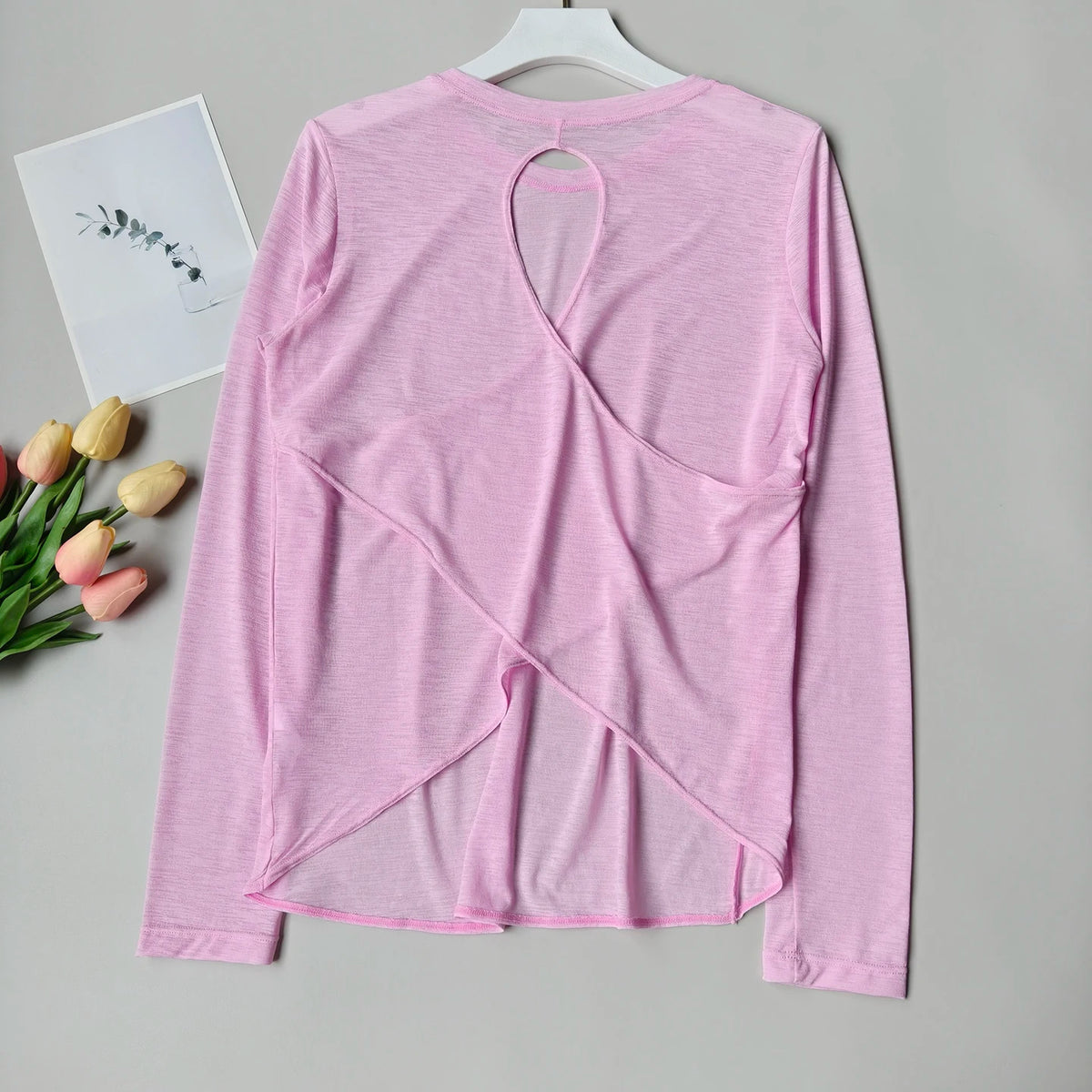 Elevate Crossover Back Long Sleeve Top