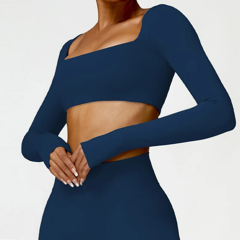 Core Long Sleeve Crop Top