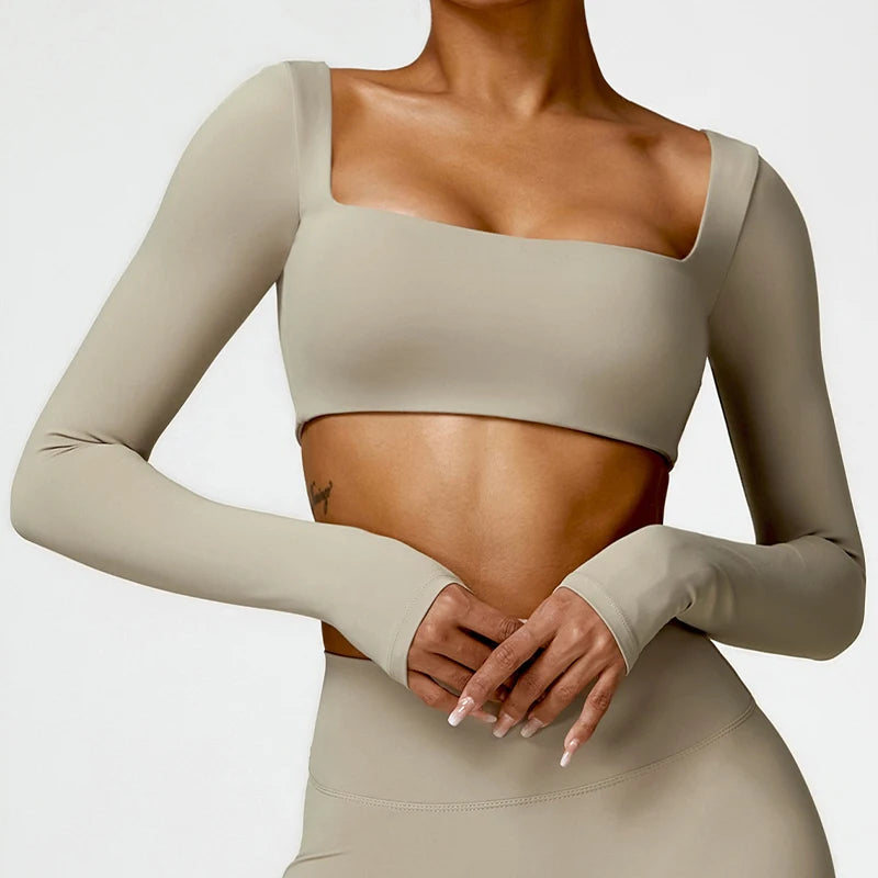 Core Long Sleeve Crop Top