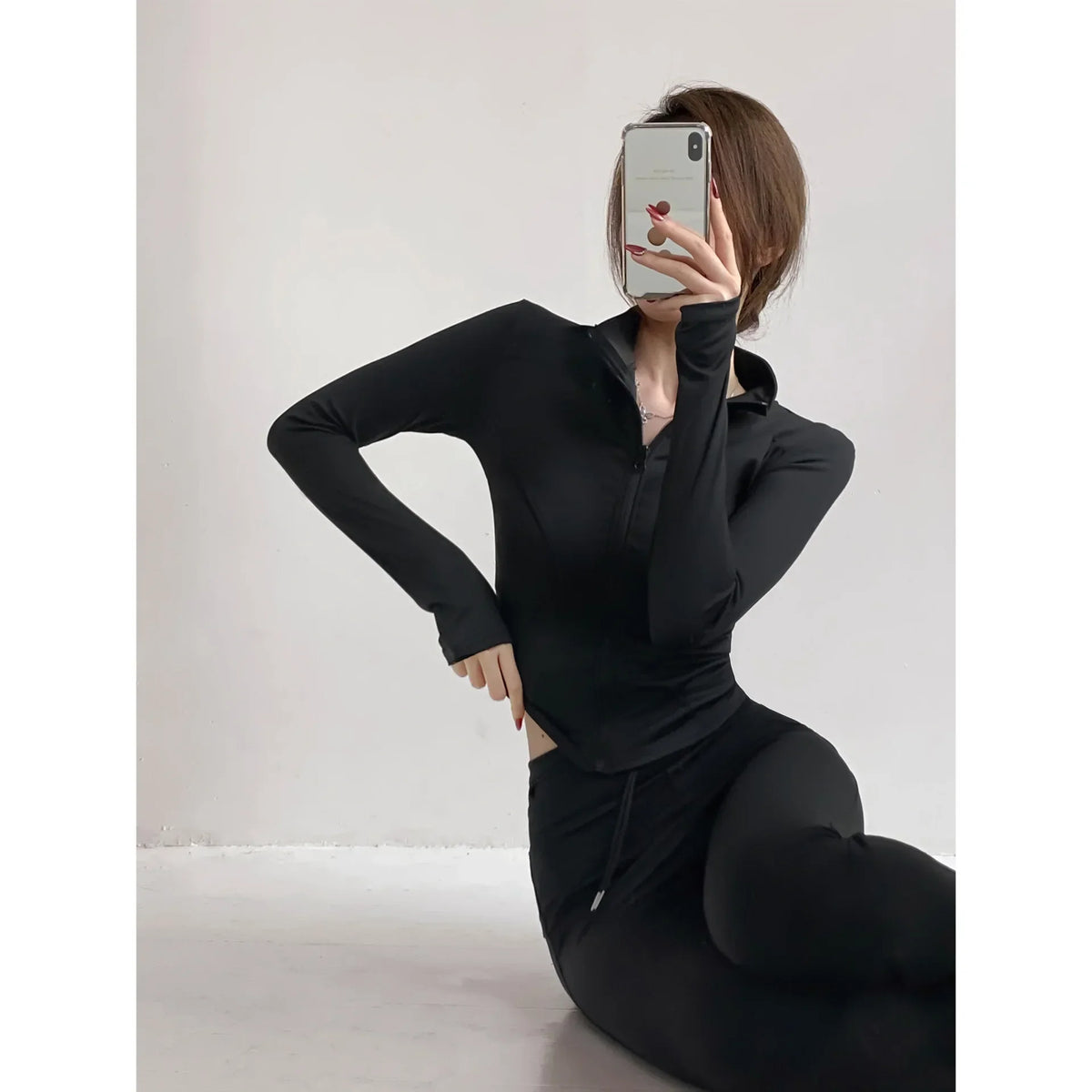Core Long Sleeve Zip Top